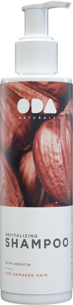 Revitalizing shampoo with keratin formula for damaged hair