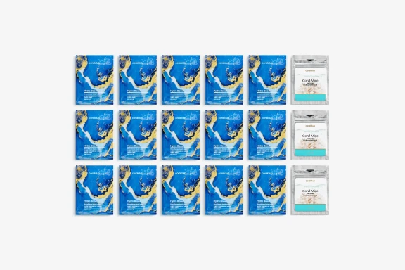 Hydro Boost Biocellulose facial mask, 25 ml, 15 Sachets + Coral-Mine, 30 sachets 1 g